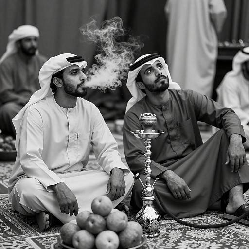 Candid Middle Eastern Moment in Monochrome