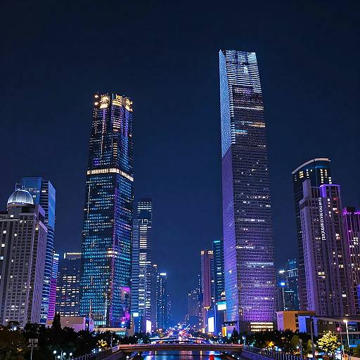 Futuristic Syntax Code Cityscape