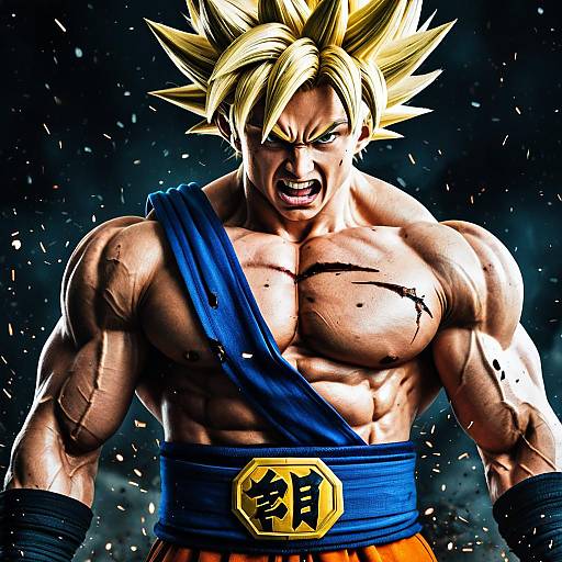 Furious Super Saiyan Goku Battle