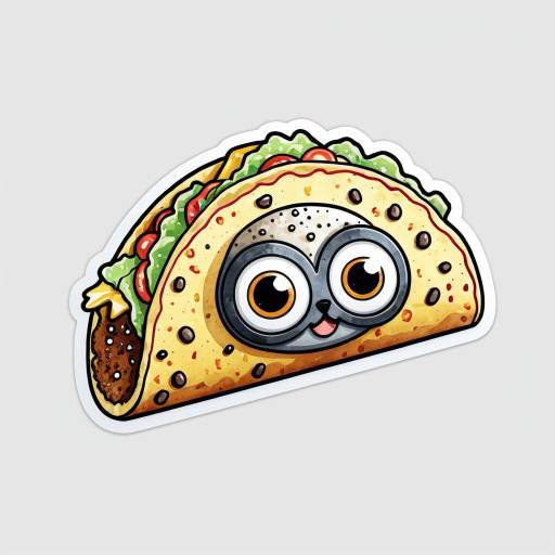Cute Quirky Taco Sticker