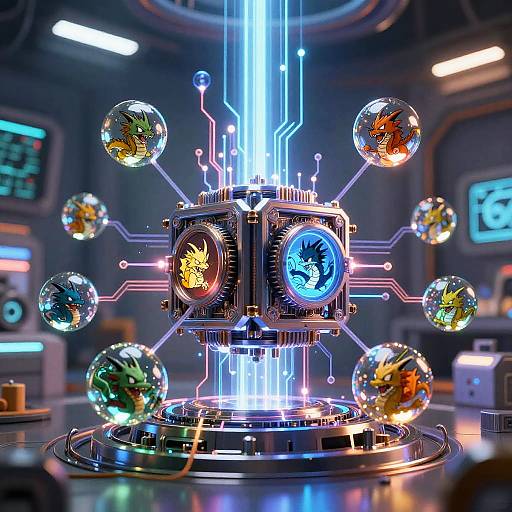 Futuristic Dragon Ball AI Core