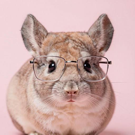 Playful Pastel Chinchilla Portrait