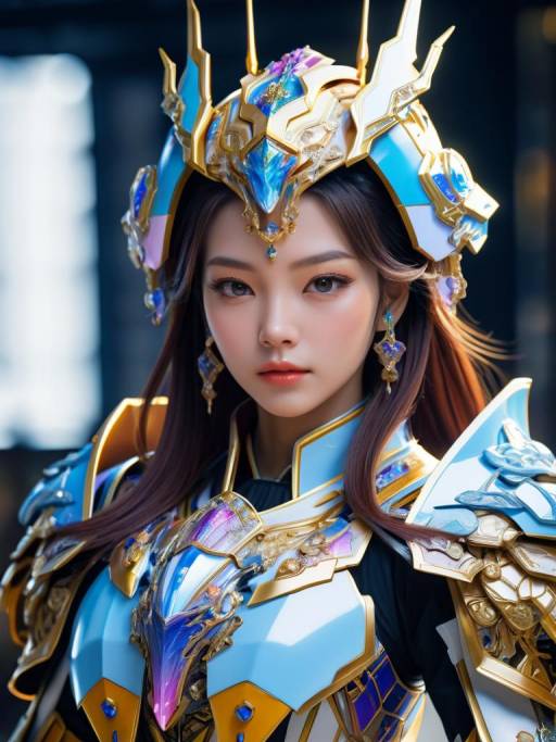Fantasy Warrior Woman in Ornate Armor