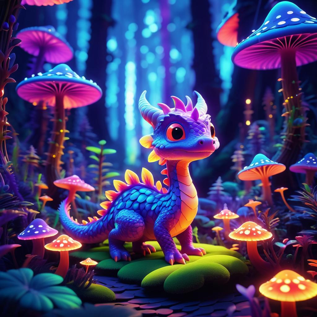 Tiny Dragon's Journey in Psychedelic Forest