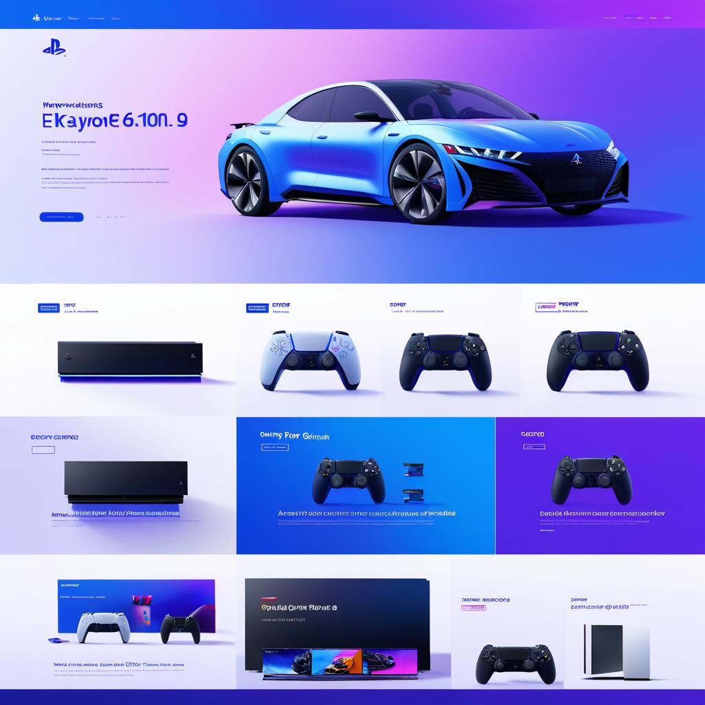 Minimalist Website Design for PlayStation 5