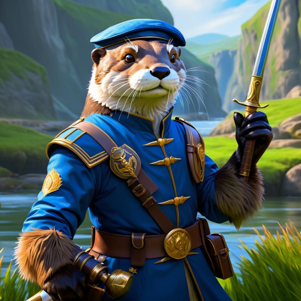 Otter Combat Strategist in Mythological Art