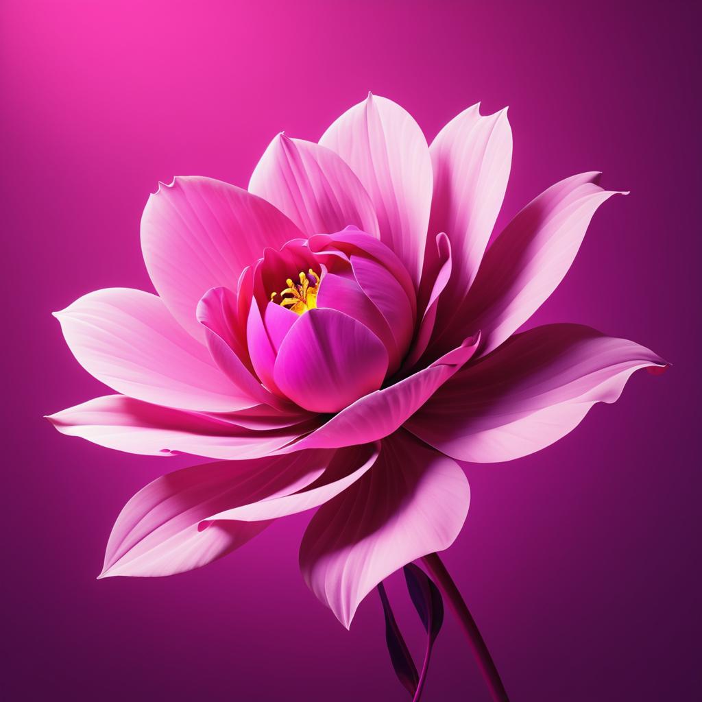 Vibrant Magenta Flower with Warm Lighting