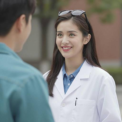 Cheerful Scientist Smiling Outdoors