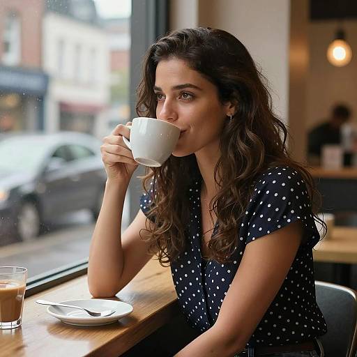 Candid Coffee Moments by the Window