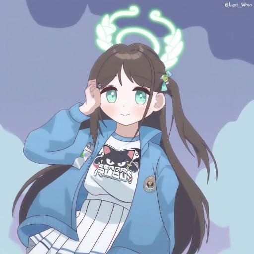 Illustration of Airi (band) (blue archive), blue archive in the style of Winn