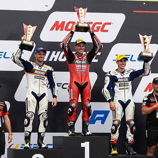 MotoGP Championship Podium Celebration