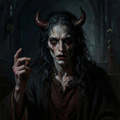 Sinister Sermon: Dark Cinematic Painting