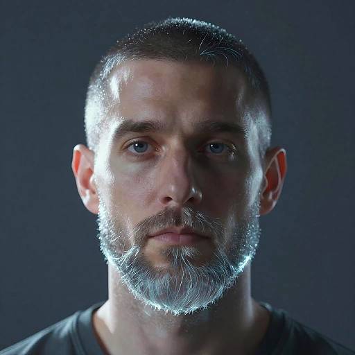 Translucent Glowing Goatee Portrait