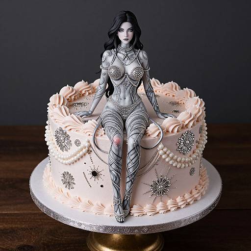 Embellished Cake Inspired by Body Art