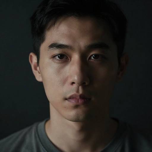 Intense Gaze of a Contemplative Man