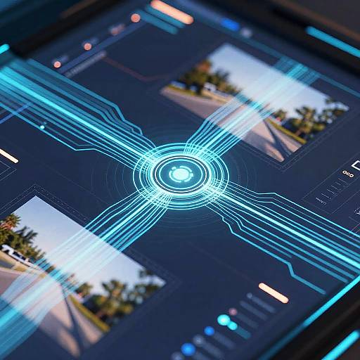 Cyberpunk AI Vectorizer Interface