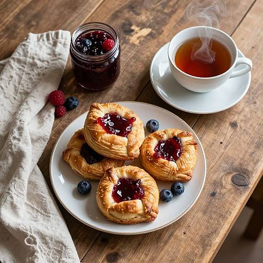 Rustic Breakfast Table Top View