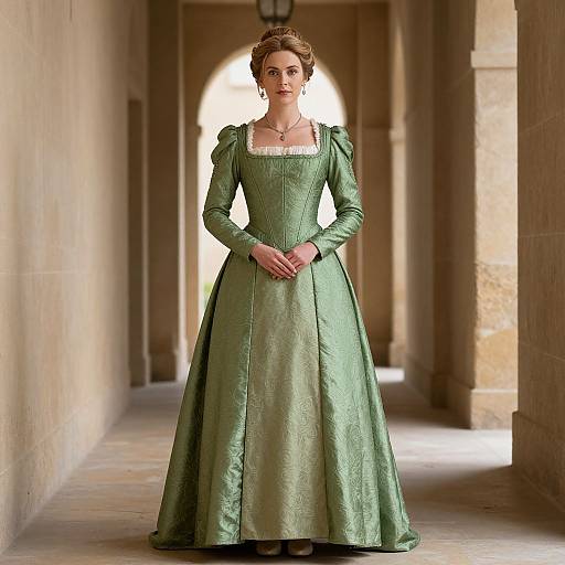 Lady Guinevere in Green Dress