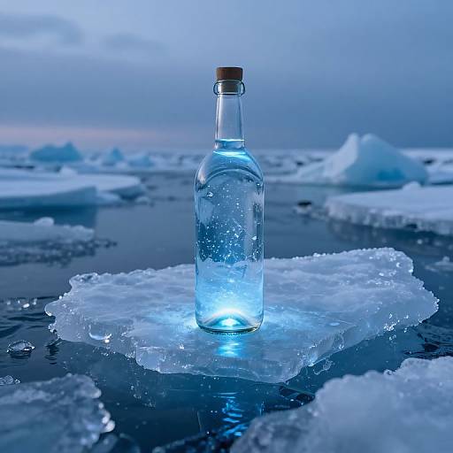 Serene Glow in Icy Embrace