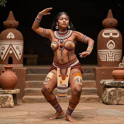 Tribal Dancer in Ceremonial Setting