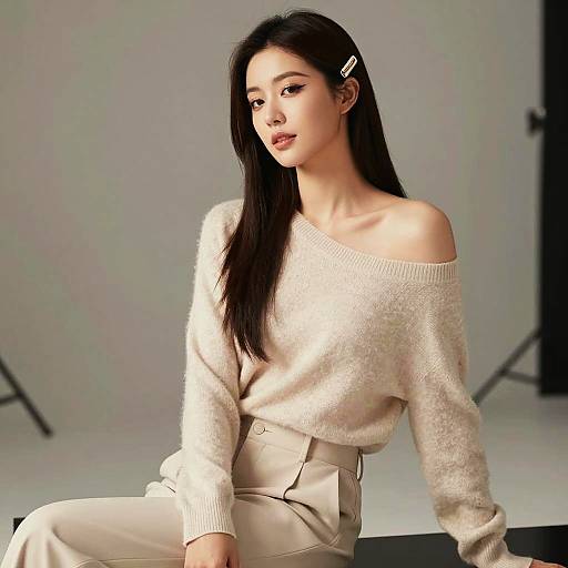 Elegant Portrait of a Relaxed Woman