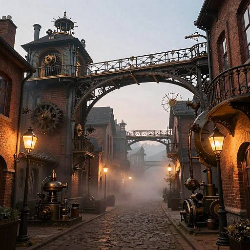 Crespi-Inspired Steampunk Townscape