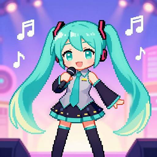 Pixel Art Hatsune Miku Concert