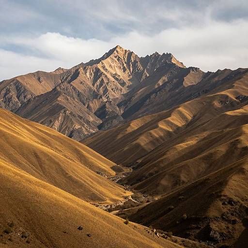 Golden Mountain Valley Landscape
