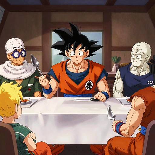 Goku at the Last Supper Table