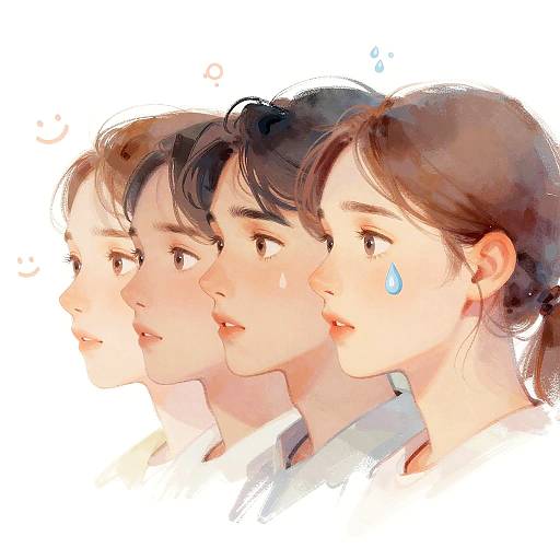 Digital Art of Emotional Face Transitions