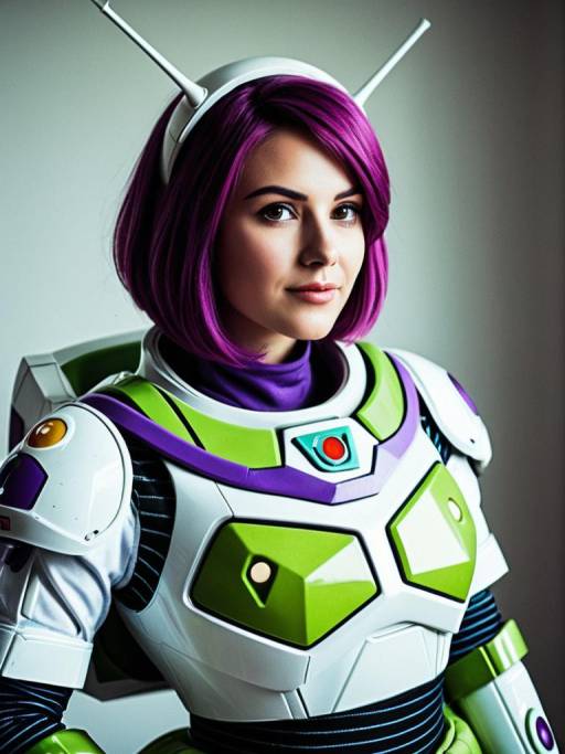 Woman in Buzz Lightyear Cosplay Costume