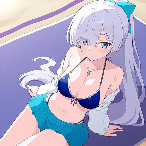 Illustration of Anastasia (swimsuit archer) (fate), fate/grand order in the style of Hagoonha