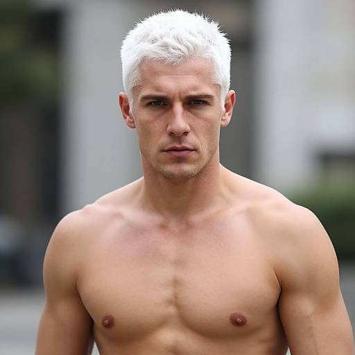 Realistic Portrait of Fit European Man