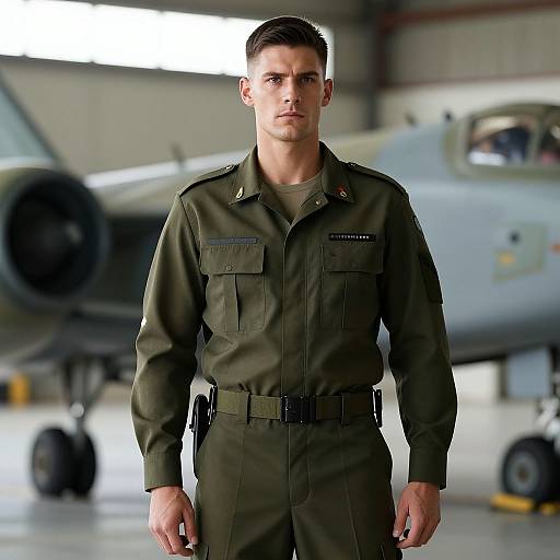 Realistic Military Man in Uniform