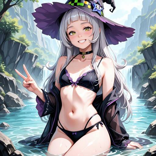Virtual YouTuber Murasaki Shion in Water