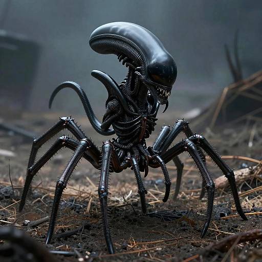 Obsidian Arachnid Tentacle Alien