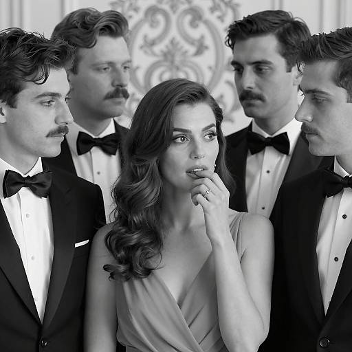 Elegant Black and White Formal Portrait