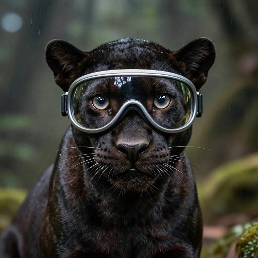Playful Black Panther Cub Portrait
