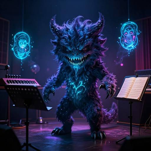 Cinematic Cute-Scary Monster at Magic Academy