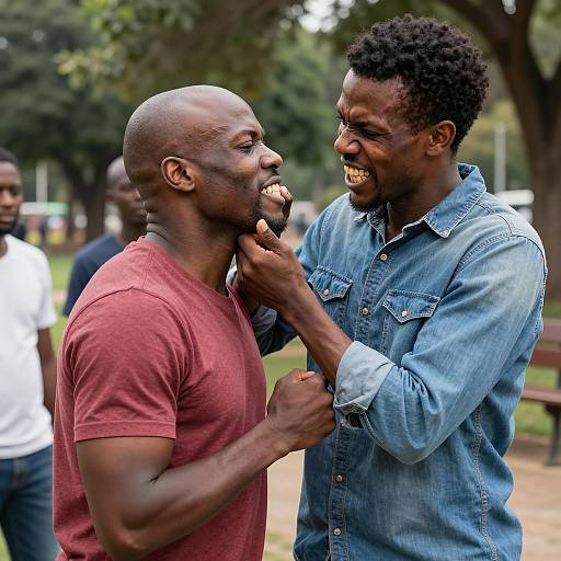 Confrontation in the Park: A Tense Moment