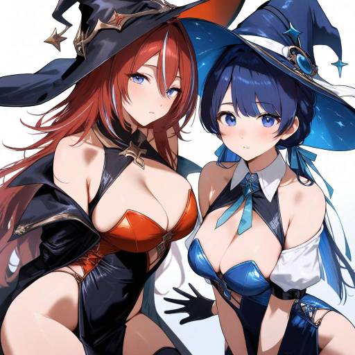 Colorful Witch Girls with Unique Styles