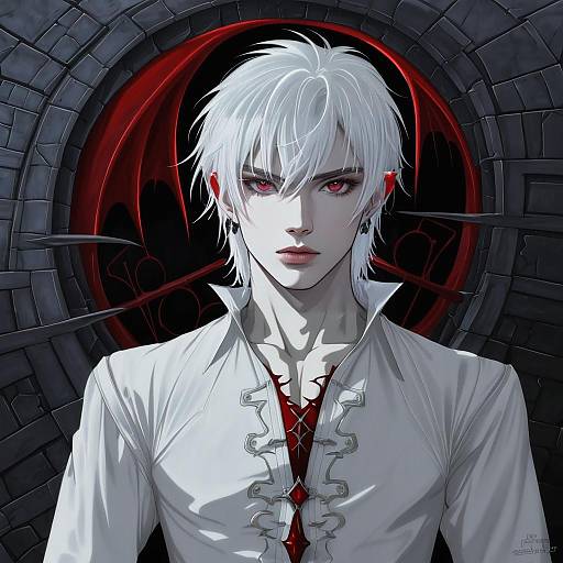 Illustration of Astarion, baldur's gate in the style of Yoshioka yoshiko