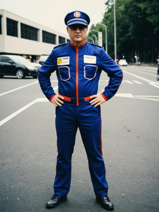 Realistic Full-Body Driver Costume Cosplay