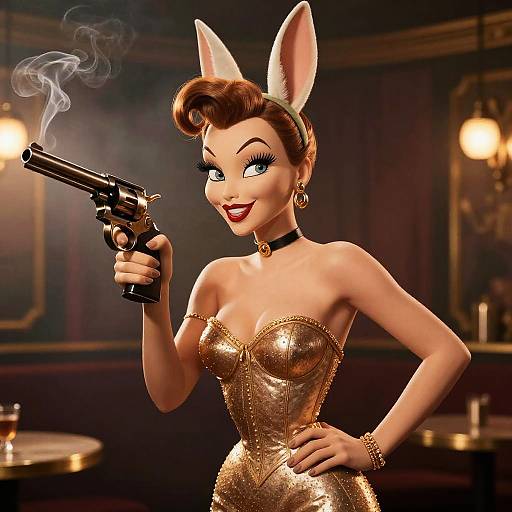 Jessica Rabbit in 1940s Jazz Club