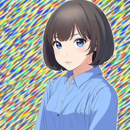 Illustration of Haibara ai, meitantei conan in the style of Peroponesosu.