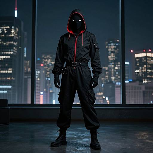 Futuristic Ken Costume in Cityscape