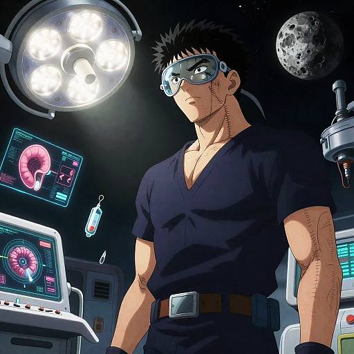 Derelict Orbital Mech-Surgeon Scene