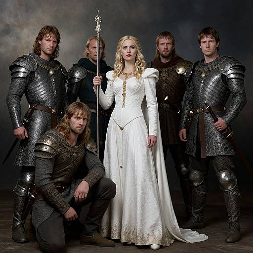 Epic Medieval Heroes Dramatic Portrait