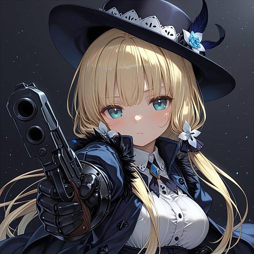 Illustration of Gunner 2 (sekaiju), sekaiju no meikyuu in the style of Fujieda uzuki