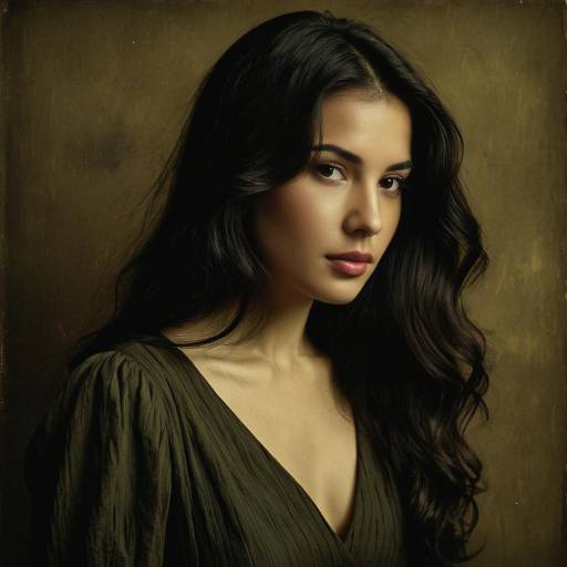 Moody Painterly Portrait of Woman